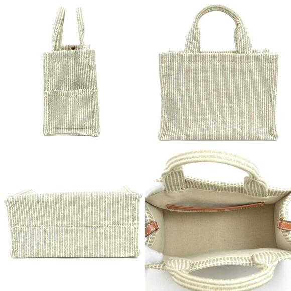 Celine Small Cabas Thais Handbag Shoulder Bag in Brown and Beige Canvas/Leath... - Picture 2 of 5